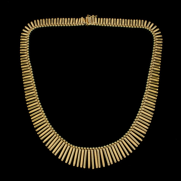 Vintage Quality Flat Link Bright Gold Tone Necklace Choker Collar 16” – Vintage  Jewelry Superstore