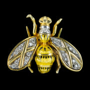Vintage Diamond Bee Brooch 18ct Gold
