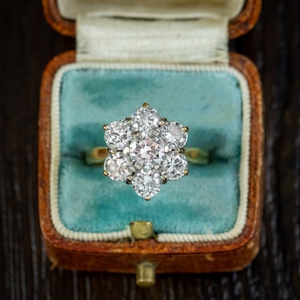 Vintage Diamond Cluster Ring 2.50ct Of Diamond 