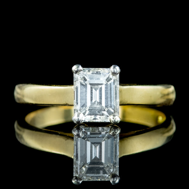 Vintage Diamond Solitaire Ring 0.92ct Diamond Dated 1970