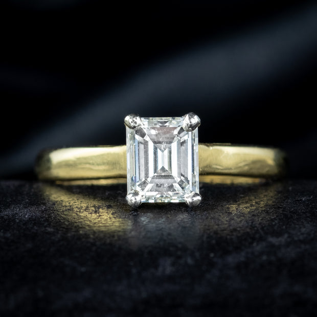 Vintage Diamond Solitaire Ring 0.92ct Diamond Dated 1970