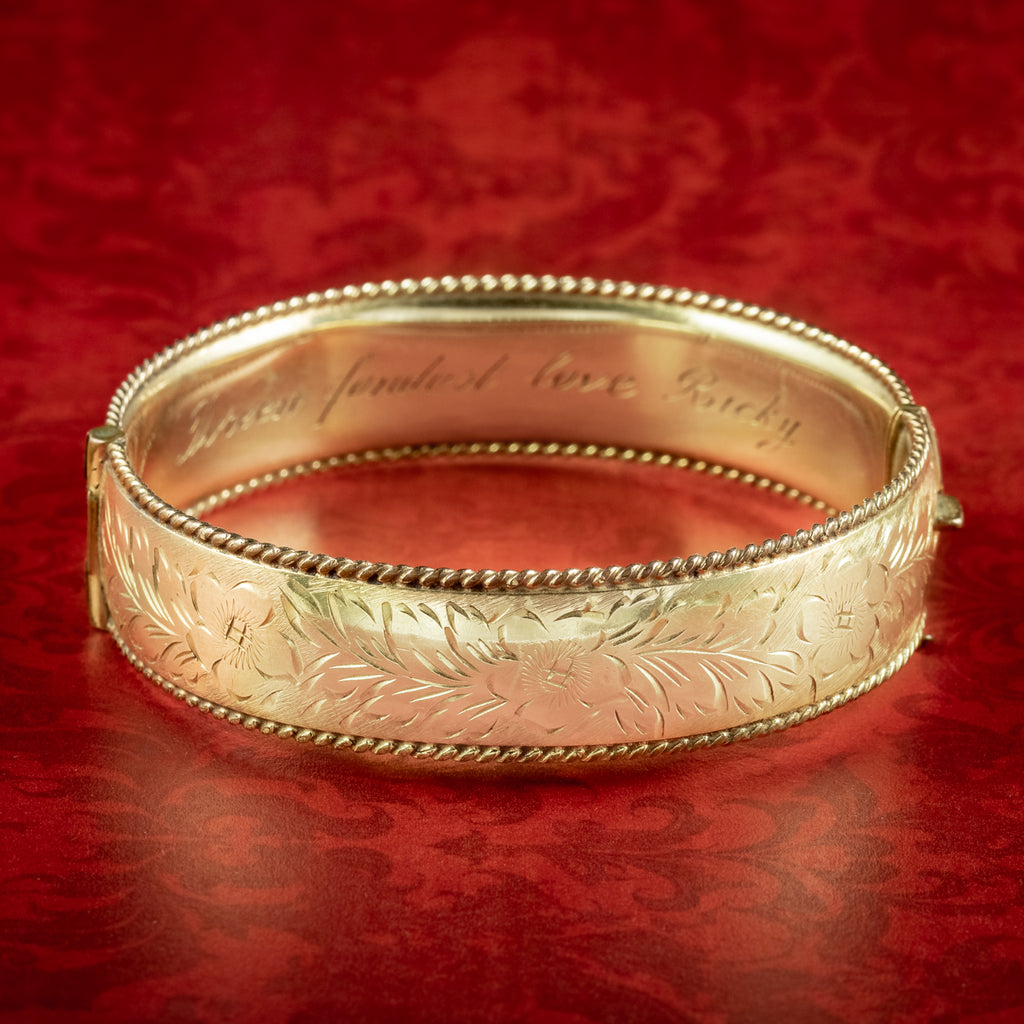 Vintage 9 Carat Rolled Gold Bangle Bracelet 