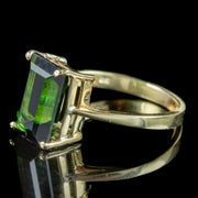 Vintage Green Tourmaline Ring 3.5ct Tourmaline Dated 1969