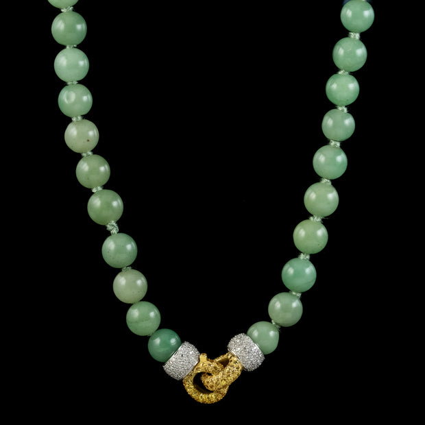Vintage Jade Bead Necklace