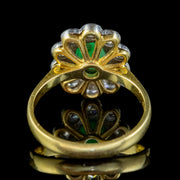 Vintage Jade Diamond Ring 18ct Gold 1ct Jade 1.50ct Of Diamond Dated 1989-BACK