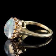 Vintage Jelly Opal Solitaire Ring 3ct Opal