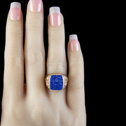 Vintage Lapis Lazuli Signet Ring Dated 1978