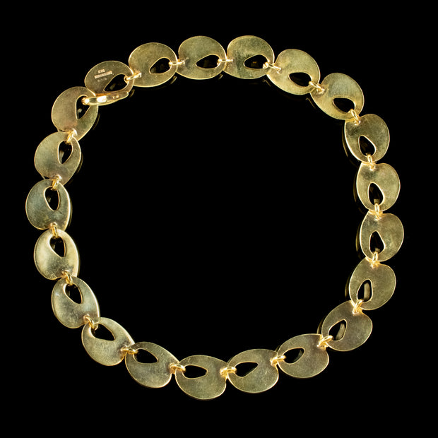 Vintage Modernist Collar Necklace Sterling Silver 18ct Gold Gilt Bayanihan Circa 1975