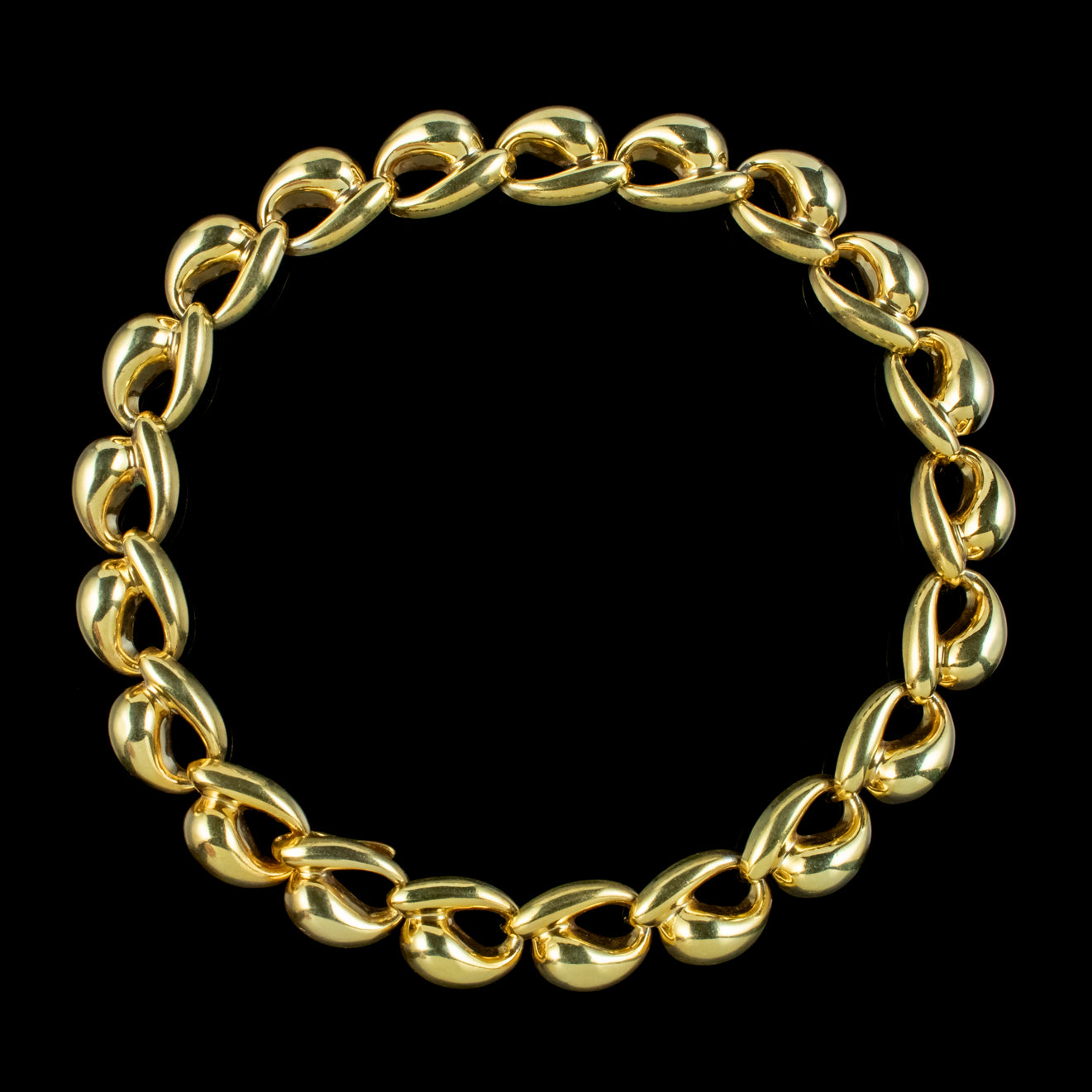 Vintage Modernist Collar Necklace Sterling Silver 18ct Gold Gilt Bayan ...
