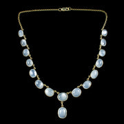 Vintage Moonstone Necklace Sterling Silver Gold Gilt