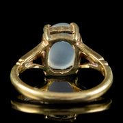Vintage Moonstone Solitaire Ring 9ct Gold Dated 1965