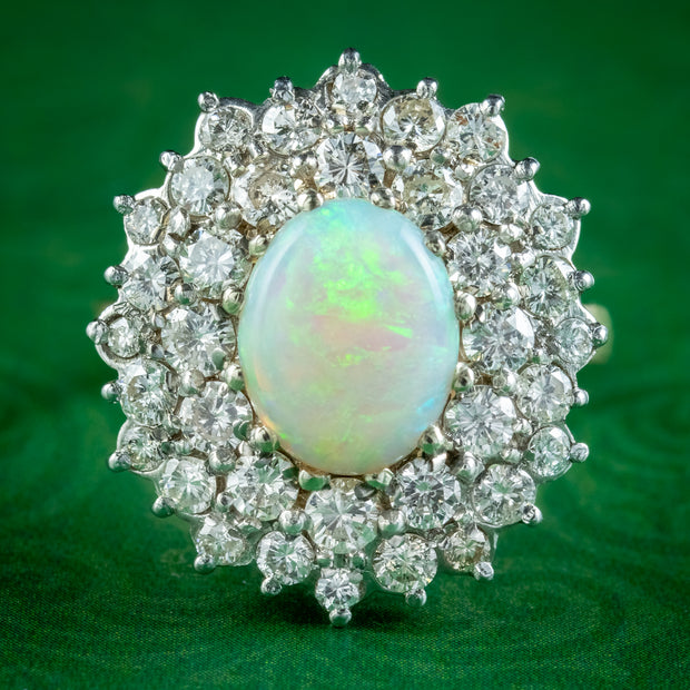 Vintage Opal Diamond Cocktail Ring 25ct Opal Dated 1975 – Antique Jewellery  Online