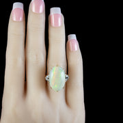 Vintage Opal Diamond Cocktail Ring 25ct Opal Dated 1975