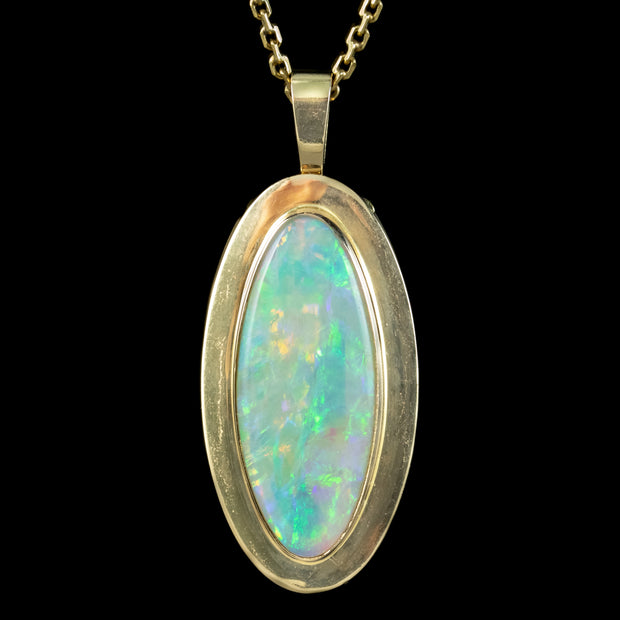 Sold at Auction: Vintage Opal Pendant Necklace