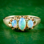 Vintage Opal Trilogy Ring 0.80ct Total Dated 1958