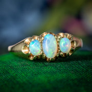 Vintage Opal Trilogy Ring 0.80ct Total Dated 1958