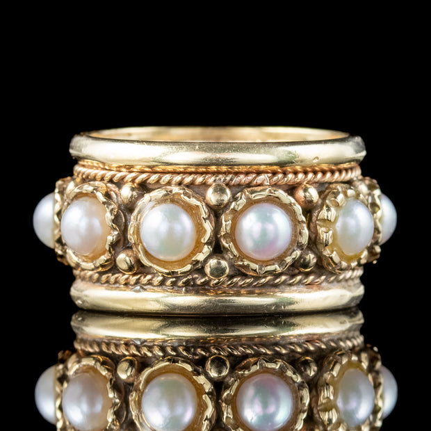 Vintage Pearl Eternity Band Ring