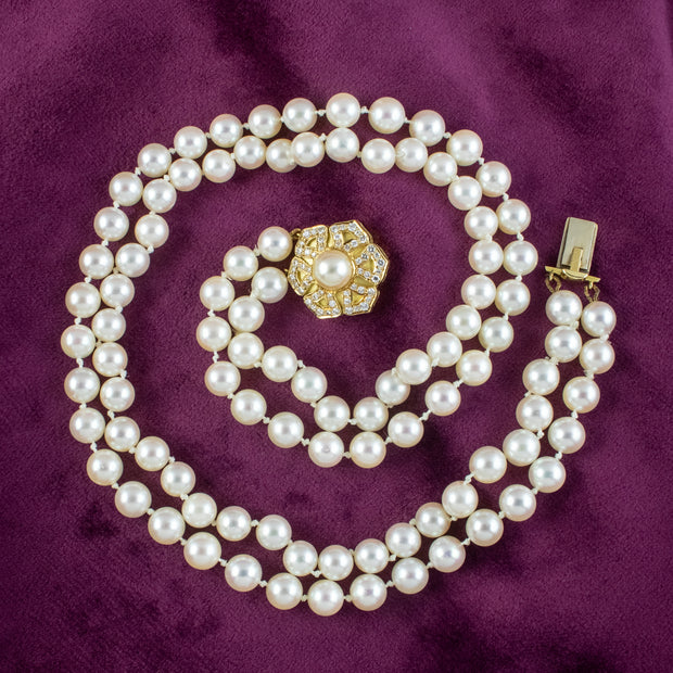 Ladies Pearl Two-Tone Gold Necklace – Bannon Jewellers