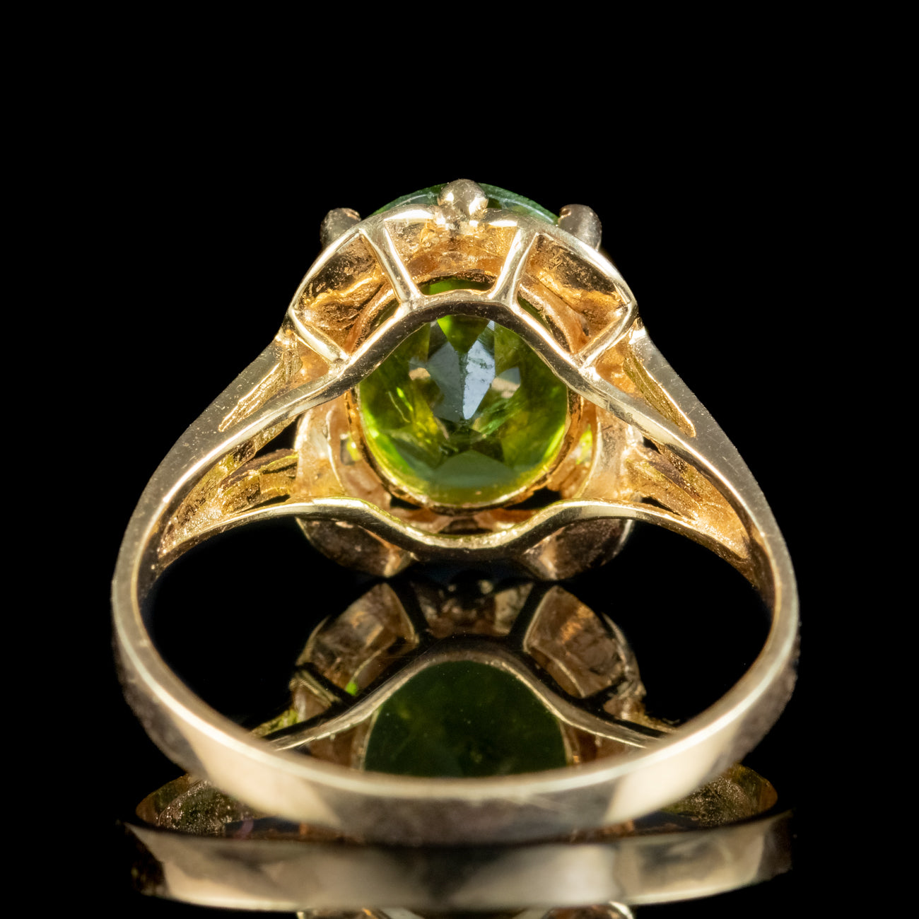 Vintage Peridot Solitaire Ring 3ct Peridot – Laurelle Antique Jewellery