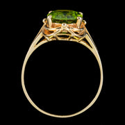 Vintage Peridot Solitaire Ring 3ct Peridot