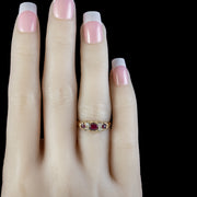 Vintage Ruby Diamond Ring 0.50ct Of Ruby Dated 1975