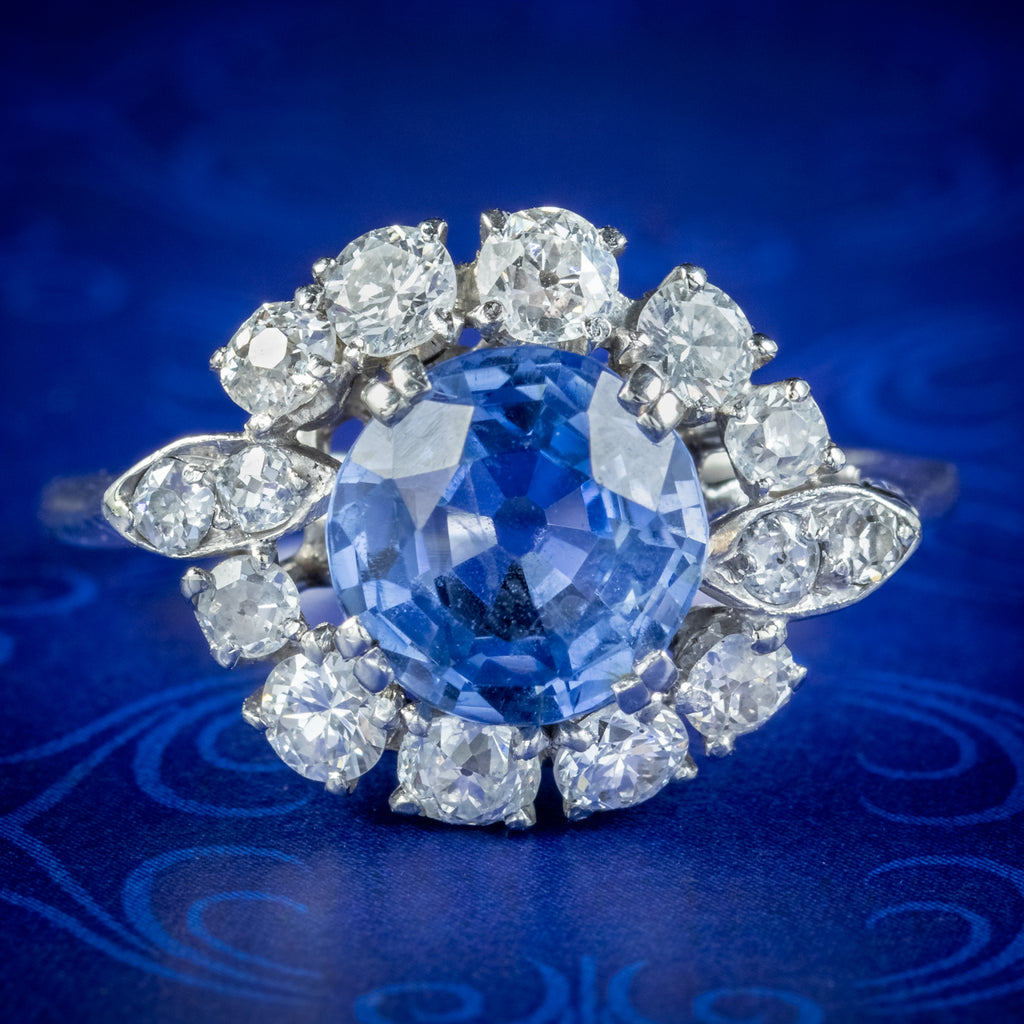 Vintage 1960's Sapphire & Diamond Engagement Ring – Fetheray