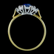 Vintage Sapphire Diamond Ring 0.40ct Sapphire Dated 1985