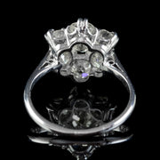 Edwardian Style Diamond Cluster Ring 18ct Gold Platinum 2.10ct Of Diamond