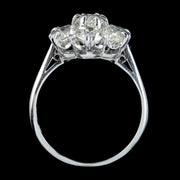 Edwardian Style Diamond Cluster Ring 18ct Gold Platinum 2.10ct Of Diamond