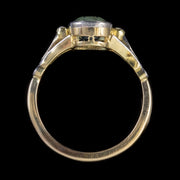 Art Deco Aquamarine Ring 15Ct Gold 1.75Ct Aqua Circa 1925