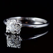Vintage Diamond Solitaire Ring 18Ct Engagement Ring Circa 1940