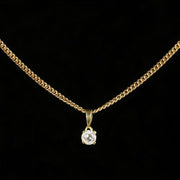 Vintage Gold Diamond Pendant Necklace 18ct Gold