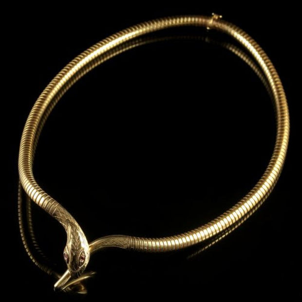 Vintage Gold Snake Collar 9ct Gold Circa 1988