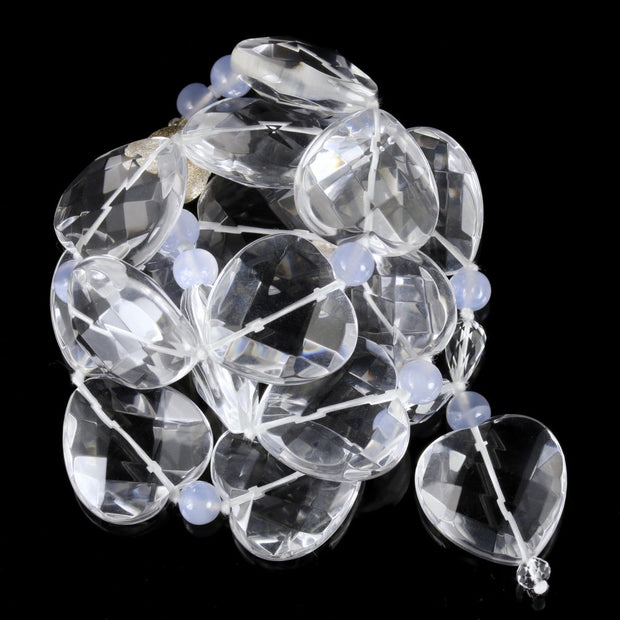 Vintage Heart Rock Crystal Quartz Necklace
