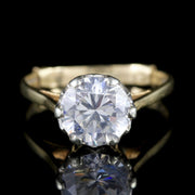 Vintage Paste Solitaire Ring 9Ct Gold Circa 1960