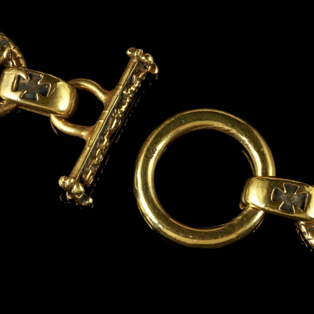 Vintage Snake Collar 18Ct Gold Silver Necklace 288 Grams