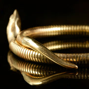 Vintage Snake Serpent Bangle 9Ct Yellow Gold Circa 1960