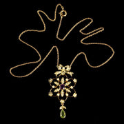 Antique Victorian Suffragette 15Ct Gold Necklace Circa 1900