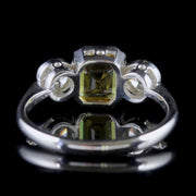 Yellow Sapphire Ring Diamond Trilogy Ring