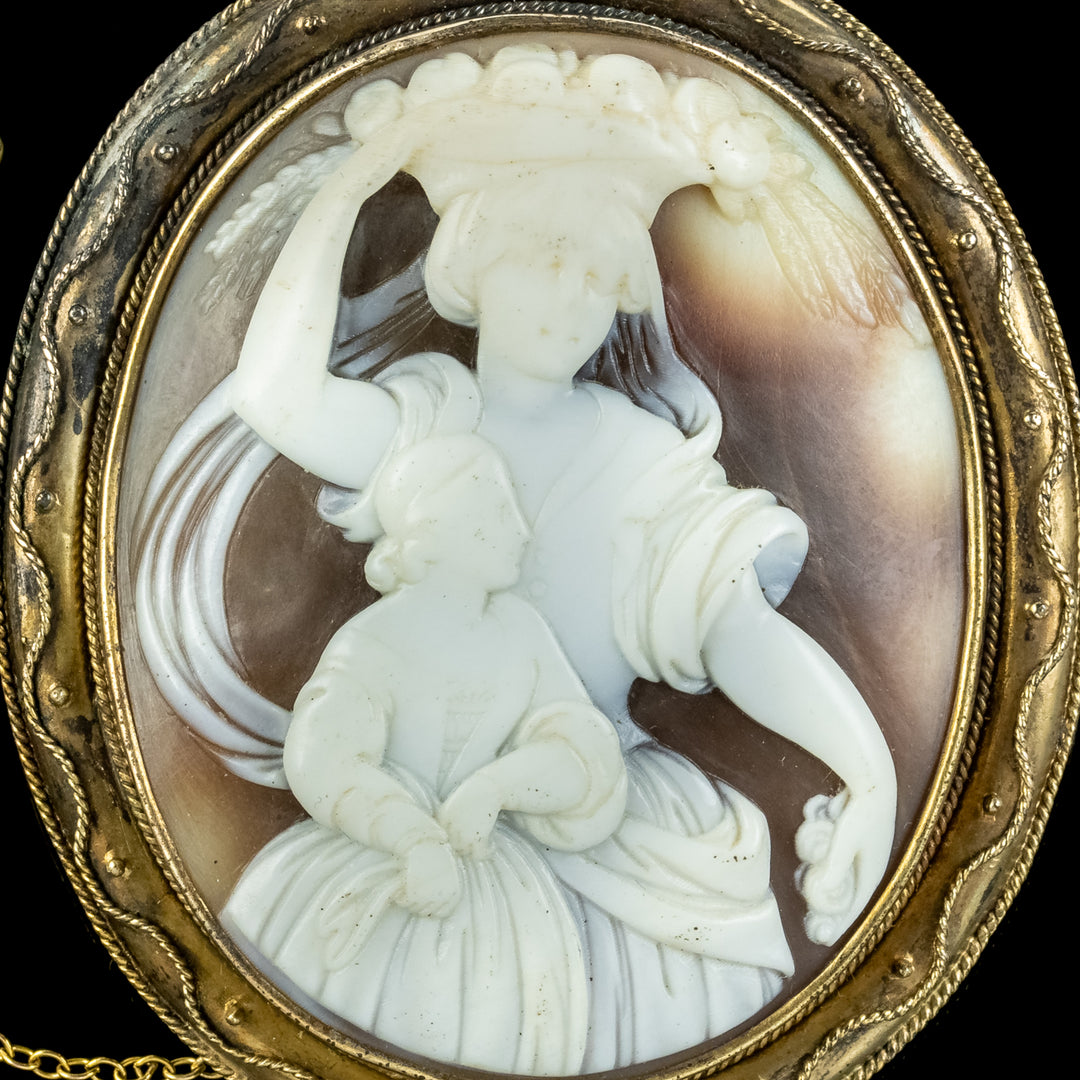 Victorian Shell Cameo deals Brooch