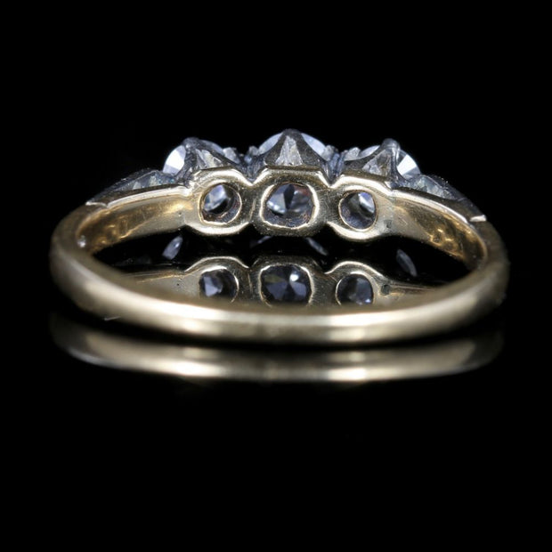 Antique Edwardian Diamond Trilogy Engagement Ring Circa 1915
