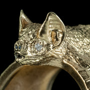 Diamond Bat Ring Sterling Silver 18ct Gold Gilt