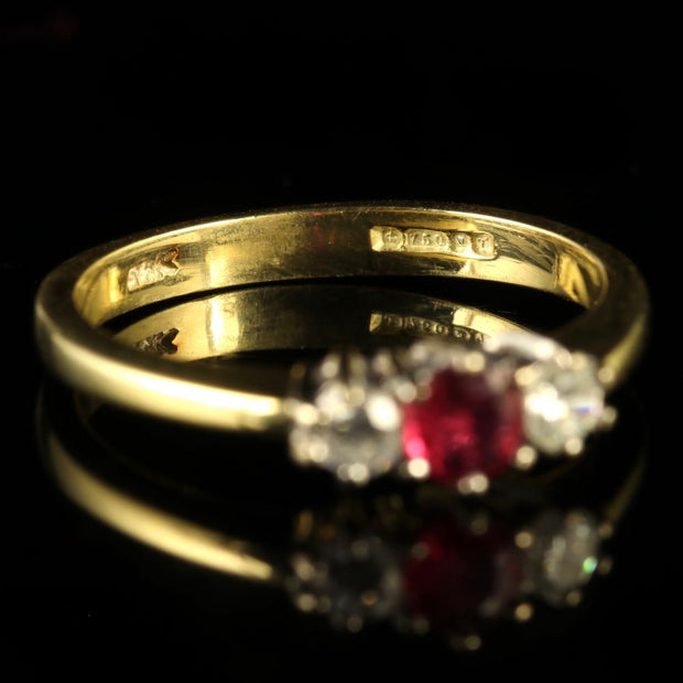Ruby Diamond Ring Dated London 1993