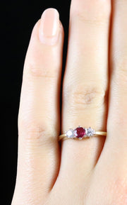 Ruby Diamond Ring Dated London 1993