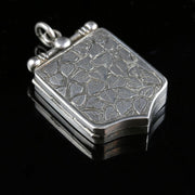 Antique Victorian Sterling Silver Ivy Locket Circa 1900