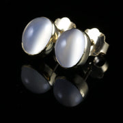 Moonstone Gold Stud Earrings Beautiful Moonstones 9Ct Gold