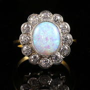 Opal Paste Cluster Ring